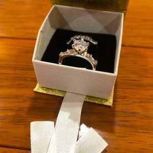 925 sterling silver women wedding 2piece ring